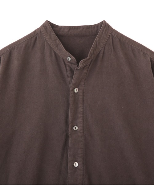 YLEVE（イレーヴ）の「YLEVE / BRUSHED COTTON VIYELLA GARMENT DYE SHIRT（シャツ/ブラウス・メンズ・ブラウン/ネイビー・4/5/3）」の15枚目の写真