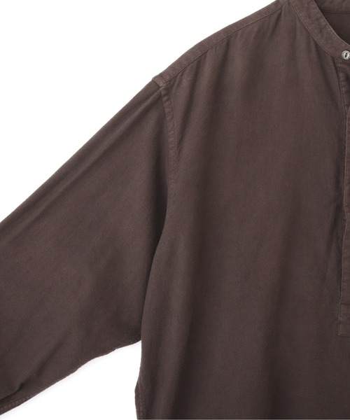YLEVE（イレーヴ）の「YLEVE / BRUSHED COTTON VIYELLA GARMENT DYE SHIRT（シャツ/ブラウス・メンズ・ブラウン/ネイビー・4/5/3）」の16枚目の写真