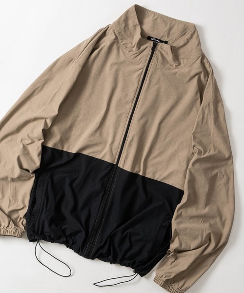 JOHN'S CLOSET（ジョンズクローゼット）の「【7】マルチファンクション スタンドカラージャケット/ブルゾン 裾ドローコード/UVカット/ストレッチ/速乾/イージーケア（ナイロンジャケット・メンズ・ブラック/ベージュ/カーキ/チャコールグレー・MEDIUM/X-LARGE/LARGE）」の3枚目の写真