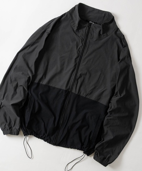 JOHN'S CLOSET（ジョンズクローゼット）の「【7】マルチファンクション スタンドカラージャケット/ブルゾン 裾ドローコード/UVカット/ストレッチ/速乾/イージーケア（ナイロンジャケット・メンズ・ブラック/ベージュ/カーキ/チャコールグレー・MEDIUM/X-LARGE/LARGE）」の2枚目の写真