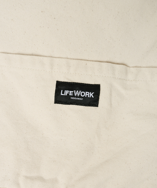 LIFE WORK(ライフワーク)の「ヴィンテージワイドエコバッグ(エコバッグ/サブバッグ・レディース・ブラック/アイボリー・FREE)」の6枚目の写真