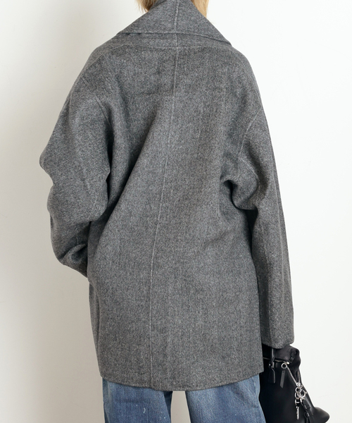 AP STUDIO(エーピーストゥディオ)の「【LIBERADD/リベラド】SHAWL COLLAR SHORT COAT(その他アウター・レディース・チャコールグレー/ベージュ・FREE)」の17枚目の写真