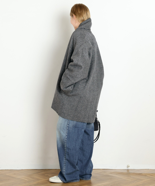 AP STUDIO(エーピーストゥディオ)の「【LIBERADD/リベラド】SHAWL COLLAR SHORT COAT(その他アウター・レディース・チャコールグレー/ベージュ・FREE)」の19枚目の写真
