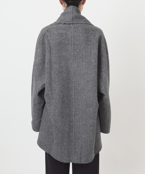 AP STUDIO(エーピーストゥディオ)の「【LIBERADD/リベラド】SHAWL COLLAR SHORT COAT(その他アウター・レディース・チャコールグレー/ベージュ・FREE)」の5枚目の写真