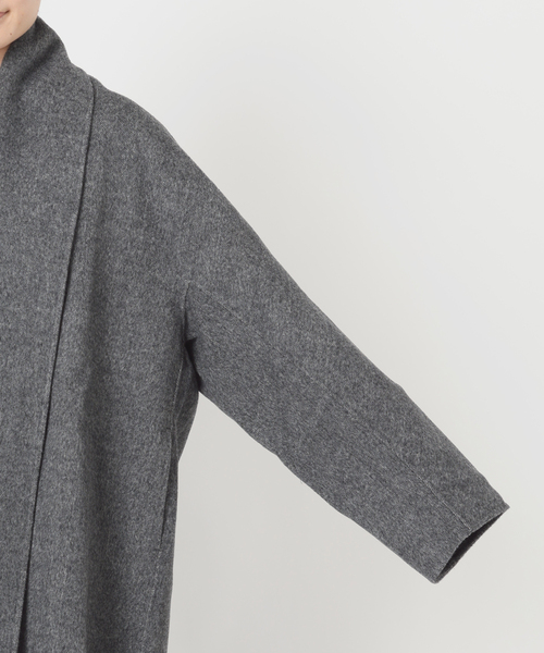 AP STUDIO(エーピーストゥディオ)の「【LIBERADD/リベラド】SHAWL COLLAR SHORT COAT(その他アウター・レディース・チャコールグレー/ベージュ・FREE)」の7枚目の写真