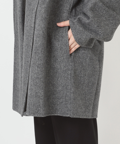AP STUDIO(エーピーストゥディオ)の「【LIBERADD/リベラド】SHAWL COLLAR SHORT COAT(その他アウター・レディース・チャコールグレー/ベージュ・FREE)」の8枚目の写真