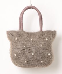 【BD】【cooco】JSC パール付フェザーニットトートバッグ