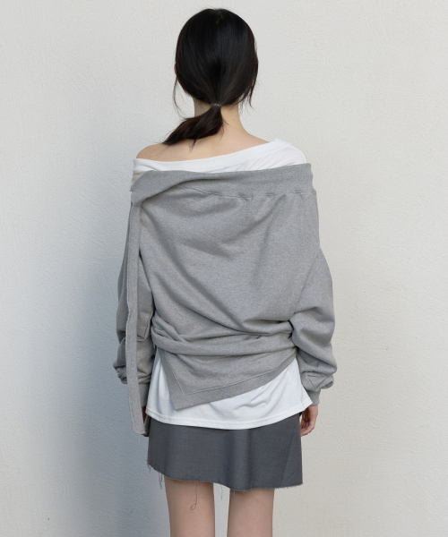 FLAREUP（フレアアップ）の「2レイヤード MTM (FL-197_Melange)（Tシャツ/カットソー・レディース・グレー・OS）」の3枚目の写真