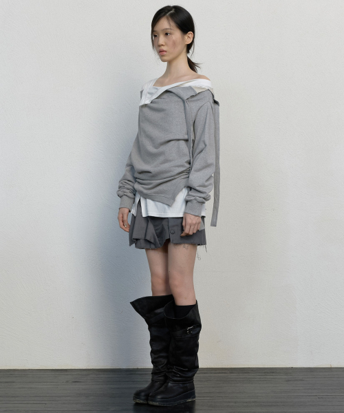 FLAREUP（フレアアップ）の「2レイヤード MTM (FL-197_Melange)（Tシャツ/カットソー・レディース・グレー・OS）」の5枚目の写真
