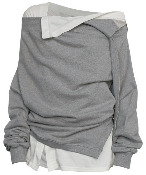 FLAREUP（フレアアップ）の「2レイヤード MTM (FL-197_Melange)（Tシャツ/カットソー・レディース・グレー・OS）」の7枚目の写真