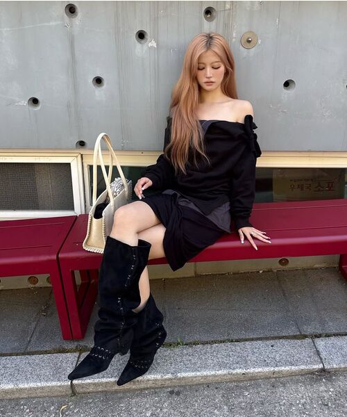 FLAREUP（フレアアップ）の「2レイヤード MTM (FL-197_Melange)（Tシャツ/カットソー・レディース・グレー・OS）」の14枚目の写真