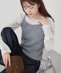 【5色展開】カラーリブキャミソール