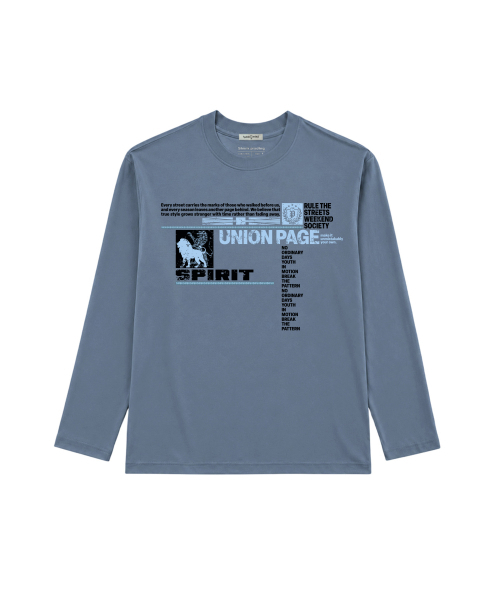 PAGESIISII(ページシシ)の「ユニオン ページ プリント スタンダードフィット ロングスリーブ ブラック(Tシャツ/カットソー・レディース・その他・MEDIUM)」の3枚目の写真