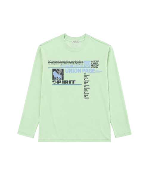 PAGESIISII(ページシシ)の「ユニオン ページ プリント スタンダードフィット ロングスリーブ ブラック(Tシャツ/カットソー・レディース・その他・MEDIUM)」の6枚目の写真