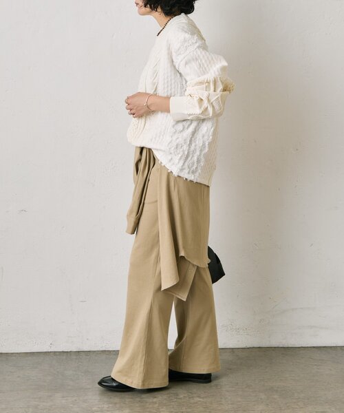 ear PAPILLONNER（イアパピヨネ）の「パッチワークニットプルオーバー【SUM1 STYLE】（ニット/セーター・レディース・ホワイト/ブラック・FREE）」の7枚目の写真