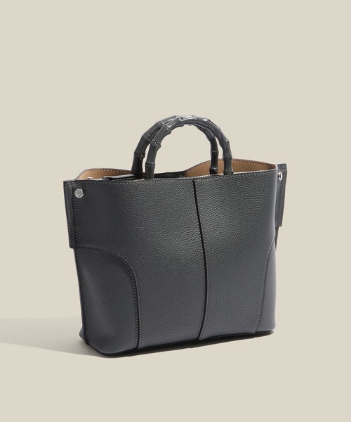 E'POR(エポール)の「【E'POR】BAMBOO BAG Medium/軽量・通勤(ハンドバッグ・レディース・オフホワイト/グレー/ベージュ系その他2/ブラック系その他2・FREE)」の13枚目の写真