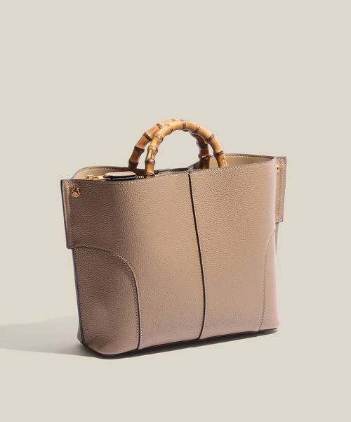 E'POR(エポール)の「【E'POR】BAMBOO BAG Medium/軽量・通勤(ハンドバッグ・レディース・オフホワイト/グレー/ベージュ系その他2/ブラック系その他2・FREE)」の15枚目の写真