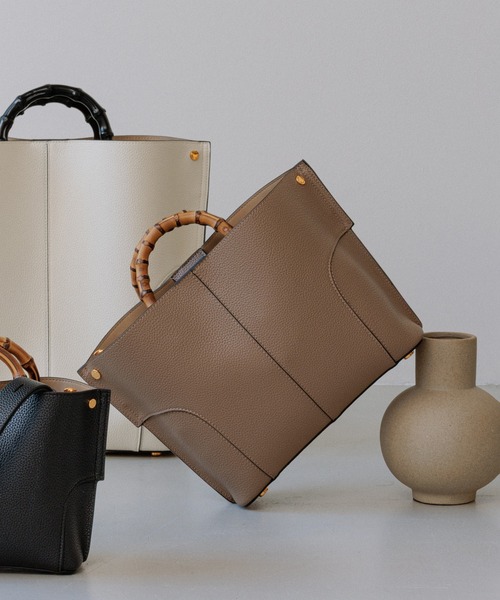 E'POR(エポール)の「【E'POR】BAMBOO BAG Medium/軽量・通勤(ハンドバッグ・レディース・オフホワイト/グレー/ベージュ系その他2/ブラック系その他2・FREE)」の18枚目の写真
