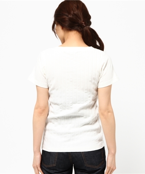 SLY（スライ）の「CUT WIDE RIB T/SH-S（Tシャツ/カットソー・レディース・グリーン系その他/ブラック/ライトピンク/ホワイト/オレンジ系その他・2/1）」の8枚目の写真