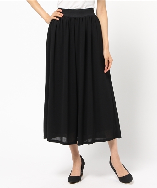 N.（N. Natural Beauty Basic）（エヌエヌナチュラルビューティーベーシック）の「ストレッチアムンゼンスカーチョ（その他パンツ・レディース・グレー/ブラック・MEDIUM）」の2枚目の写真