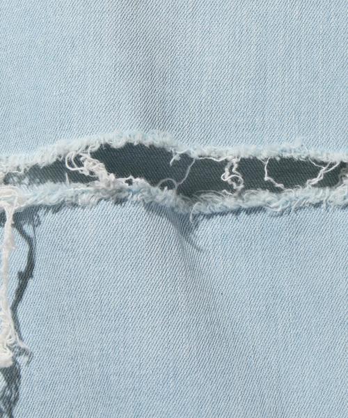 MONKEY TIME（モンキータイム）の「＜monkey time＞ ∴ ディストレスト スキニーデニムパンツ ◆（デニムパンツ・メンズ・ライトブルー/ターコイズブルー・MEDIUM/X-LARGE/SMALL/LARGE）」の7枚目の写真