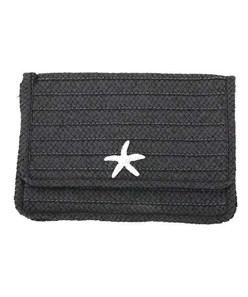 Luz Llena(ラズレナ)の「スターフィッシュ付きペーパークラッチバッグ(クラッチバッグ・レディース・ブラウン/ブラック/ライトベージュ/ベージュ・フリ-)」の2枚目の写真