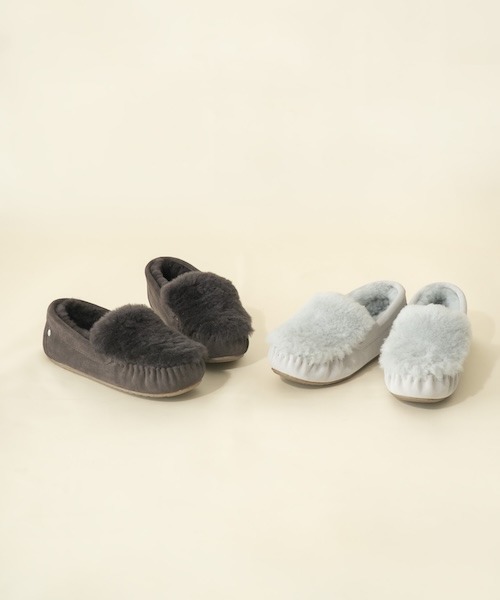 EMU Australia(エミューオーストラリア)の「Cairns Reverse Fur(モカシン/デッキシューズ・レディース・ライトグレー/チャコールグレー/ダークブルー/ブラック/ベージュ/グレー系その他/グレイッシュベージュ/スモークグレー/チョコ・8/9/7/6/5/10/11)」の20枚目の写真