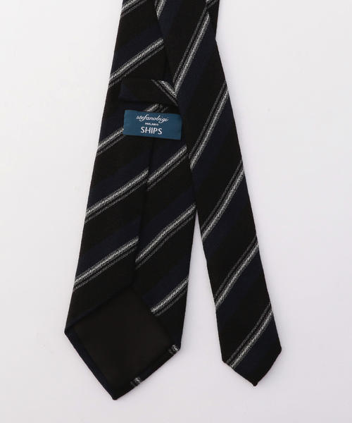 SHIPS（シップス）の「Stefanobigi: ウール/シルク レジメンタル ストライプ ネクタイ（ネクタイ・メンズ・ブラウン/ネイビー/パープル・1）」の10枚目の写真