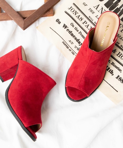 WEGO（ウィゴー）の「WEGO/ミュールサンダル（サンダル・レディース・ブラウン/レッド/イエロー/ダークインディゴブルー/ブラック/シルバー・LARGE/MEDIUM）」の5枚目の写真