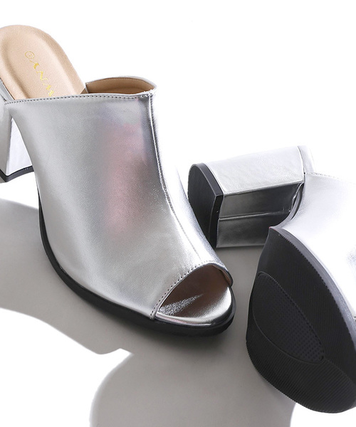 WEGO（ウィゴー）の「WEGO/ミュールサンダル（サンダル・レディース・ブラウン/レッド/イエロー/ダークインディゴブルー/ブラック/シルバー・LARGE/MEDIUM）」の6枚目の写真