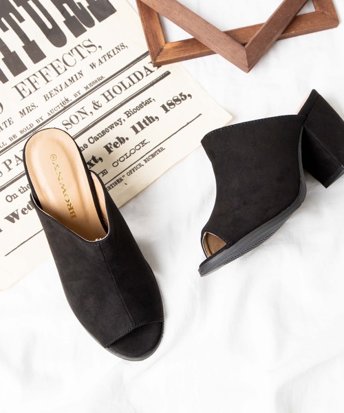 WEGO（ウィゴー）の「WEGO/ミュールサンダル（サンダル・レディース・ブラウン/レッド/イエロー/ダークインディゴブルー/ブラック/シルバー・LARGE/MEDIUM）」の2枚目の写真