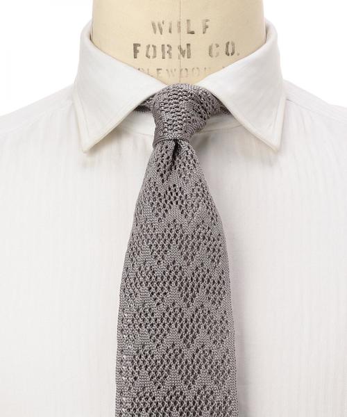 Fiorio（フィオリオ）の「＜FIORIO(フィオリオ)＞ JQD SLD KNT ◆（ネクタイ・メンズ・オフホワイト/ブラック/ライトグレー・FREE）」の3枚目の写真