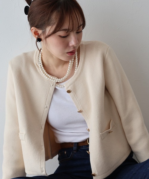 BLUEEAST(ブルーイースト)の「フェイクパール2wayロングネックレス(ネックレス・レディース・オフホワイト/ピンク/シャンパン・FREE)」の7枚目の写真