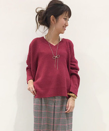 LIPSTAR | 抜け襟Vネックニット(ニット/セーター)