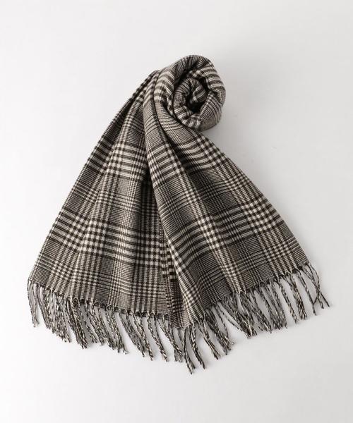 BEAUTY&YOUTH UNITED ARROWS(ビューティーアンドユースユナイテッドアローズ)の「BY グレンチェックマフラー 60x180 ◆(マフラー・レディース・ブラック/ダークブラウン・FREE)」の2枚目の写真