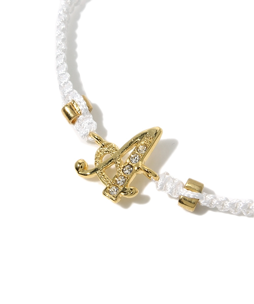 RANDOM（ランダム）の「【 RANDOM / ランダム 】 SWAROVSKI INITIAL CORD BRACELET - WHITE / スワロフスキー コード ブレスレッド（ブレスレット・メンズ・H/K/M/N/R/S/T/Y/A/E・FREE）」の11枚目の写真