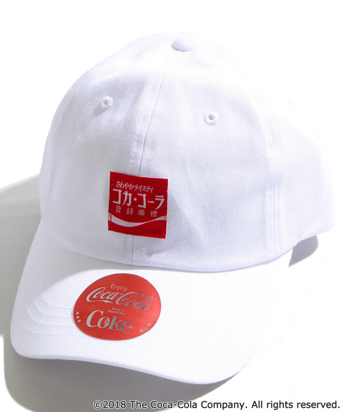 Coca Cola(コカコーラ)の「∴WEGO/コカ・コーラ別注LOWキャップ(キャップ・メンズ・ダークインディゴブルー/ホワイト/ブラック・FREE)」の4枚目の写真