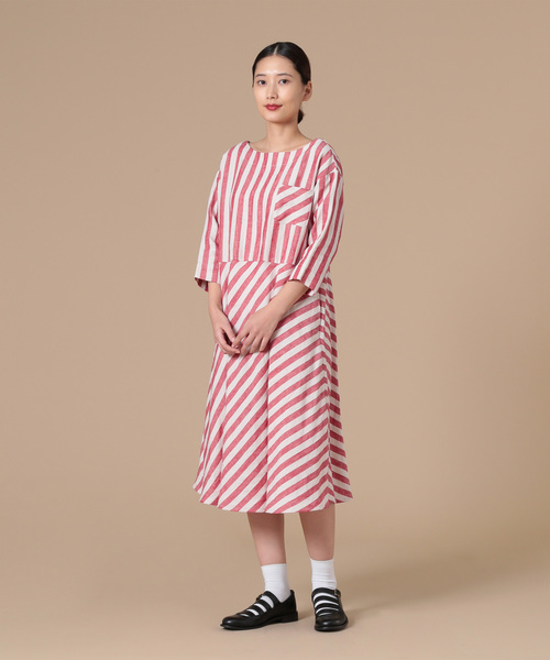 Conges Payes Adieu Tristesse コンジェ ペイエ アデュートリステス の リネンフレアワンピース ワンピース Wear
