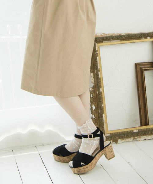 OLIVE des OLIVE（オリーブデオリーブ）の「クロス サンダル（サンダル・レディース・ブラック/ブラウン/グリーン/オレンジ・LARGE/SMALL/MEDIUM）」の8枚目の写真