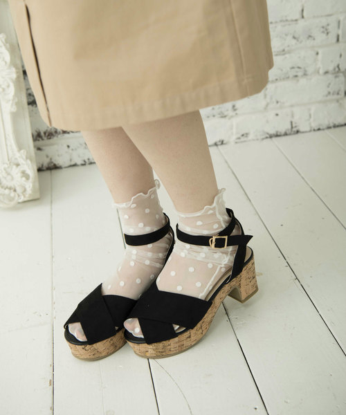 OLIVE des OLIVE（オリーブデオリーブ）の「クロス サンダル（サンダル・レディース・ブラック/ブラウン/グリーン/オレンジ・LARGE/SMALL/MEDIUM）」の13枚目の写真