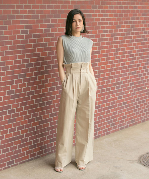 STUDIOUS(ステュディオス)の「ネックスリットニットTOPS(ニット/セーター・レディース・ブラック/ライトグレー/サックスブルー/ワインレッド/ラベンダー・FREE)」の21枚目の写真