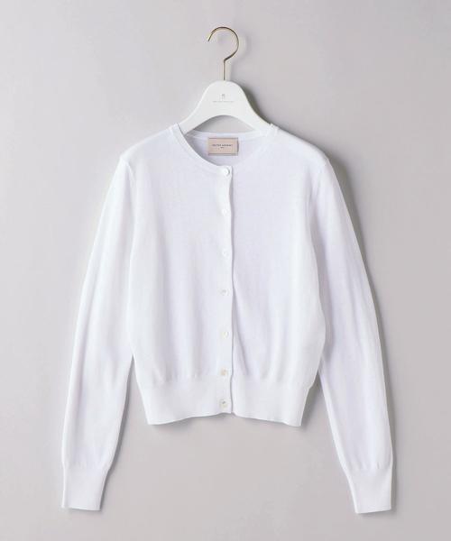 ユナイテッドアローズ16500円コットンカーディガン ホワイト UNITED ARROWS(ユナイテッドアローズ)の「○UBCB ハイツイスト