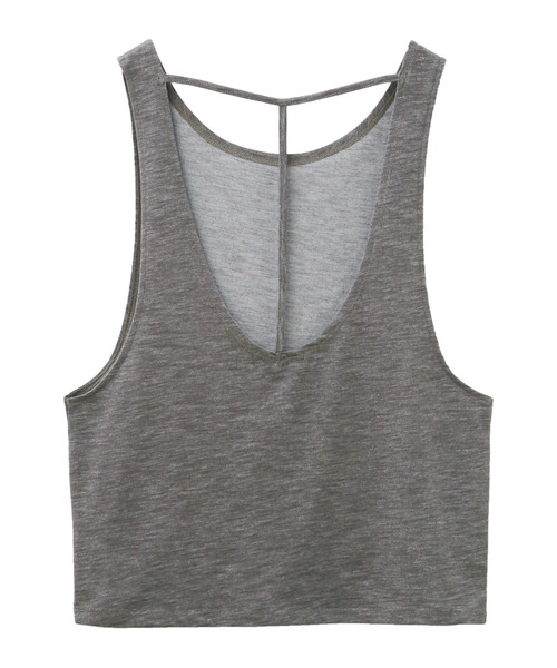 SUNBABIES（サンベイビーズ）の「[吸水速乾]アクティブ用バックストラップタンク（Tシャツ/カットソー・レディース・ホワイト/グレー/ブルー・MEDIUM）」の12枚目の写真