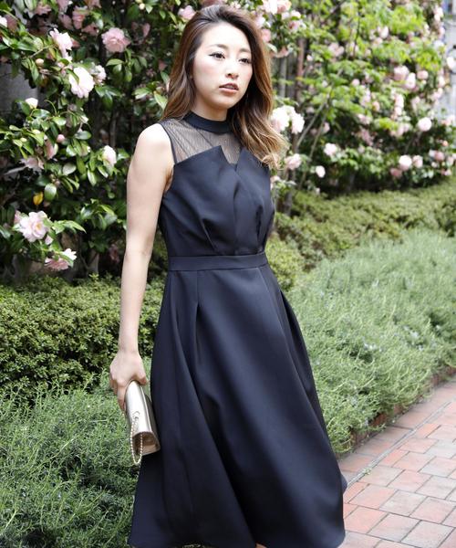 Doula Doula（ドゥーラドゥーラ）の「ビスチェ風セミロングワンピース（ドレス・レディース・ネイビー/ブラック/ベージュ・L/M）」の6枚目の写真