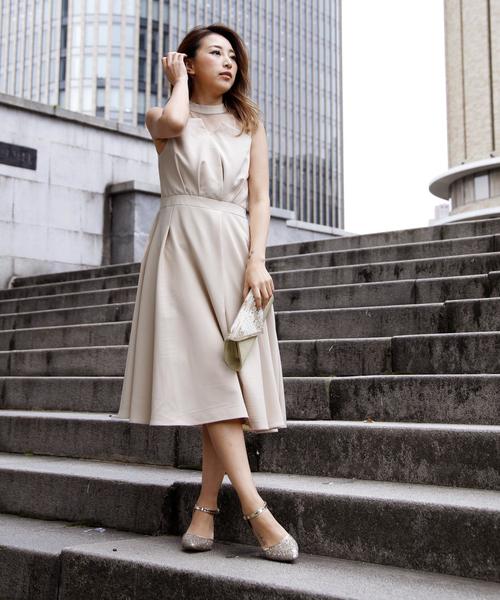 Doula Doula（ドゥーラドゥーラ）の「ビスチェ風セミロングワンピース（ドレス・レディース・ネイビー/ブラック/ベージュ・L/M）」の16枚目の写真