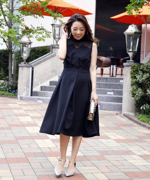 Doula Doula（ドゥーラドゥーラ）の「ビスチェ風セミロングワンピース（ドレス・レディース・ネイビー/ブラック/ベージュ・L/M）」の18枚目の写真