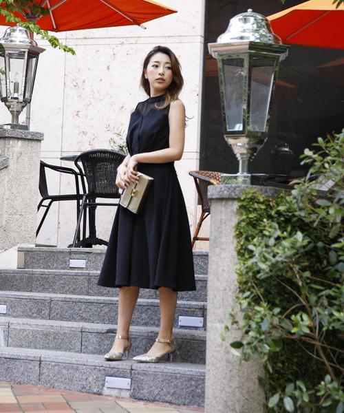 Doula Doula（ドゥーラドゥーラ）の「ビスチェ風セミロングワンピース（ドレス・レディース・ネイビー/ブラック/ベージュ・L/M）」の19枚目の写真