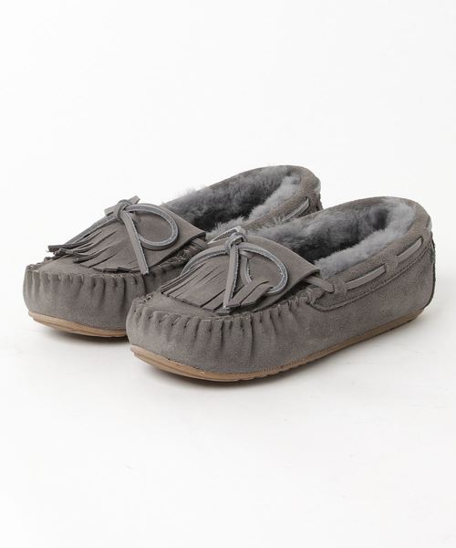 EMU Australia(エミューオーストラリア)の「Amity Fringe(モカシン/デッキシューズ・レディース・チャコールグレー/ブラック/ベージュ・6/8/9/7/5/11/10)」の2枚目の写真