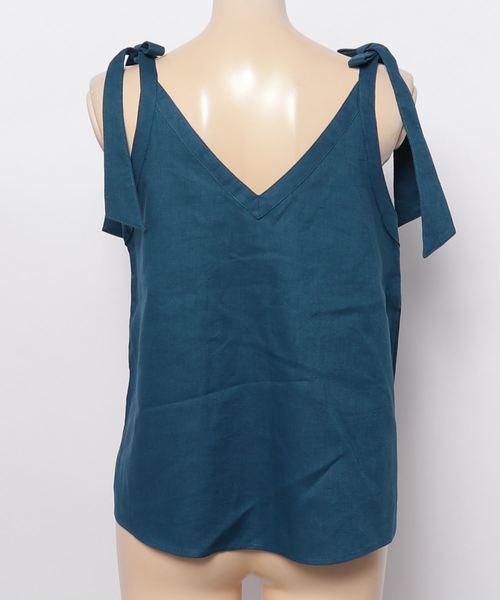 MOUSSY(マウジー)の「SHOULDER RIBBON CAMI(キャミソール・レディース・ブルー/ブラウン/アイボリー/ライトブラック・FREE)」の6枚目の写真