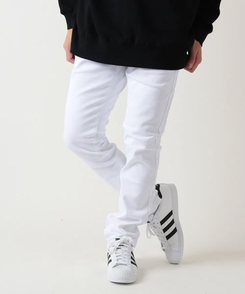 FUNALIVE（ファンアライブ）の「スパンスリムスキニーカラーパンツ（スラックス・メンズ・ホワイト/ブラック/ベージュ/カーキ/ワインレッド/ホワイト系その他/ブラック系その他/グレー系その他/ロイヤルブルー/チャコール/サンドベージュ・S/M/L/XL）」の2枚目の写真